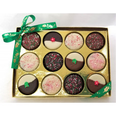 Sandwich Cookies Dipped in Chocolate (Box of 12)